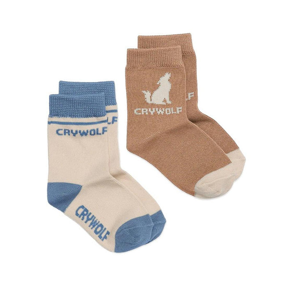 Cry Wolf Socks Tan/Blue 2 Pair Pack