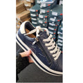 One Trick Pony Daze Navy Leather Trainer With Zip CLEARANCE