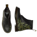 1460 Dr Martens Smooth EverGreen Leather 8 Up Boot Green Leaves Black Background