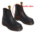 Dr Martens 2976 Alt Zip Chelsea Black Waxed Leather Boot