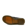 The image shows the bottom view of a Dr Martens 8065 2 Strap Mary Jane Shoe Black Smooth, featuring a translucent, grooved sole with a brownish-yellow tint and textured tread, positioned horizontally on a plain white background., 883985051768, 883985051775, 883985051782, 883985051799, 883985051805, 883985051812