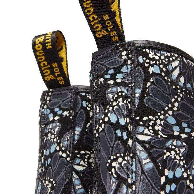 Dr Martens Pascal Butterfly Suede Boot 8 Up Black/Grey