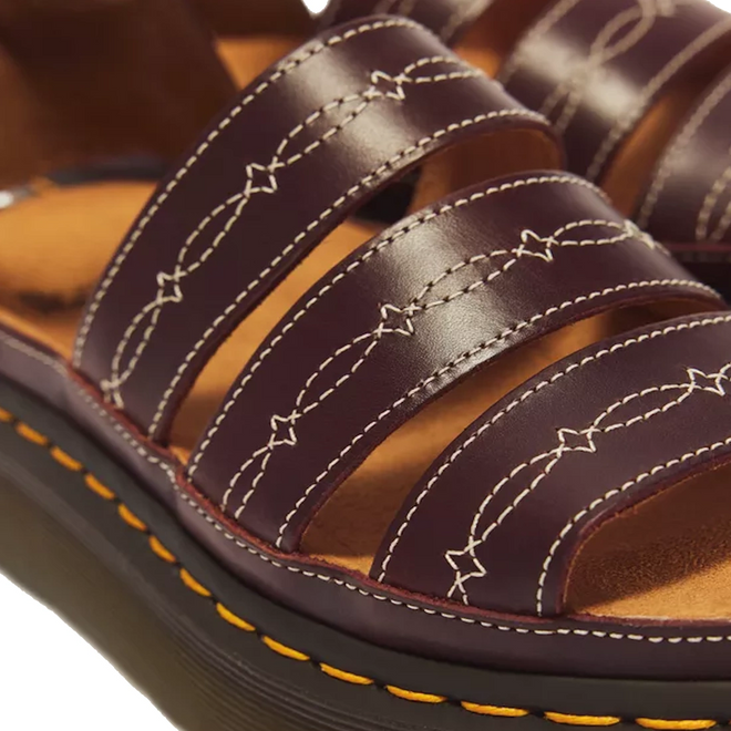 Dr Martens Clarissa II Desert Rodeo Quad Platform Sandal Dark Brown