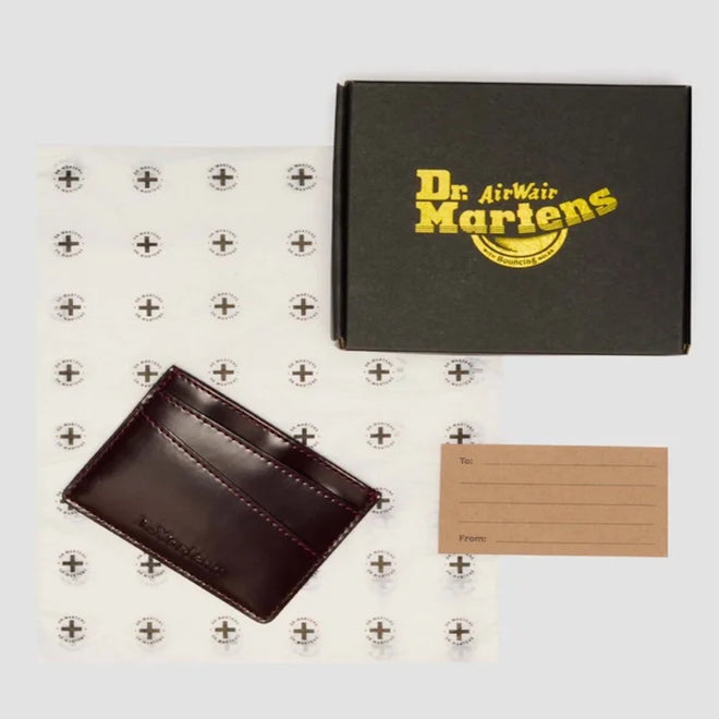 Dr Martens Card Holder II Cherry Red Oxford Brush Vegan