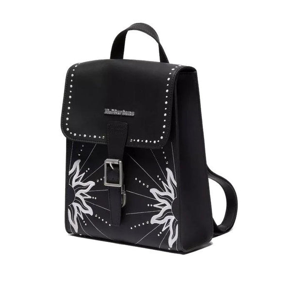 dr martens leather mini backpack Dr Martens Mini Genix Nappa Solar Flare Leather Backpack Black