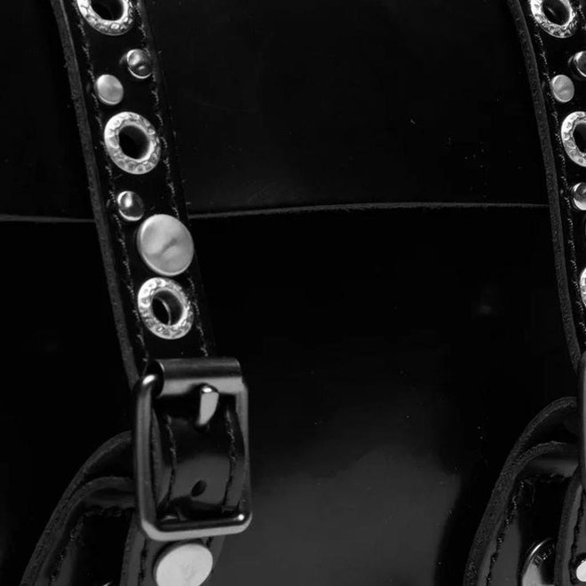 Dr Martens 7 Inch HDW Hardware Leather Cross Body Satchel Black