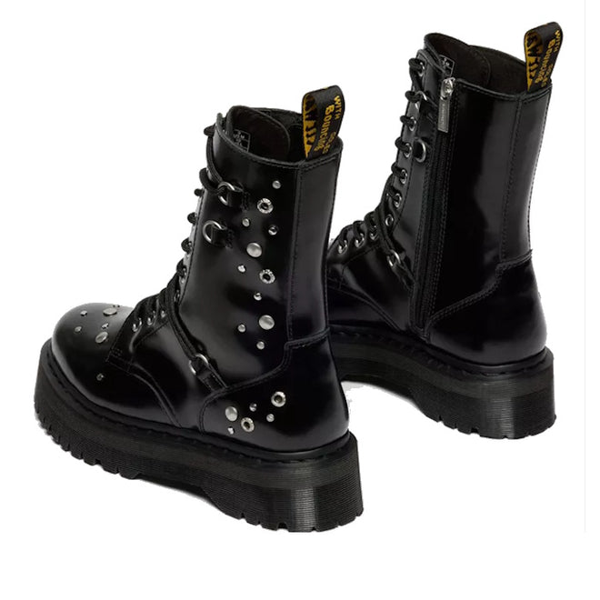 Dr Martens Jadon Hi  HDW Hardware Buttero Platform Black Boots