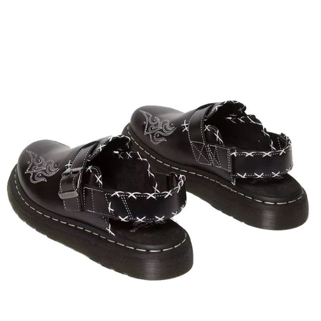 Dr Martens - Black Jorge II Gothic Americana Leather Slingback Mules
