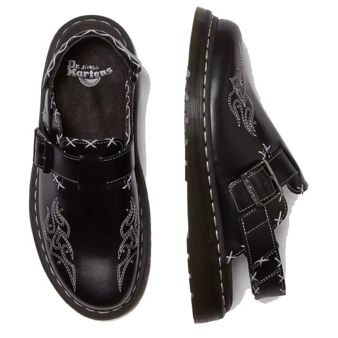 Dr Martens - Black Jorge II Gothic Americana Leather Slingback Mules