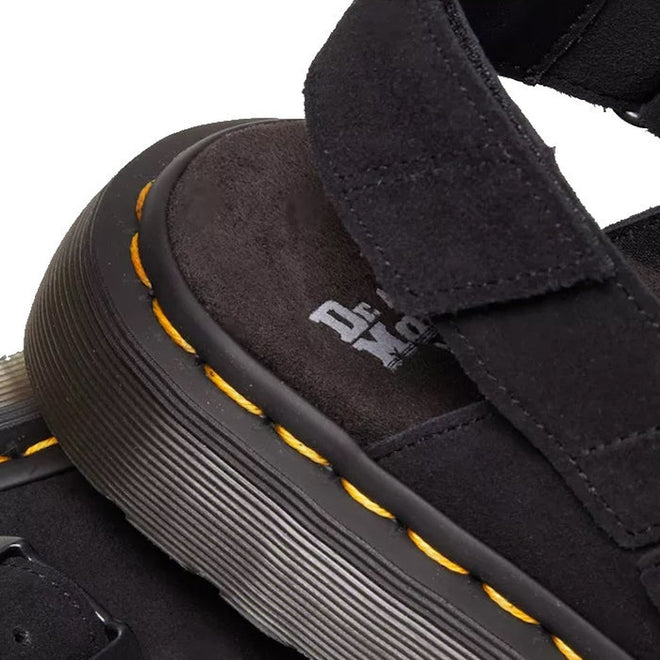 Dr Martens - Black Jorge II Black Suede Sling Back Sandal Mules CLEARANCE