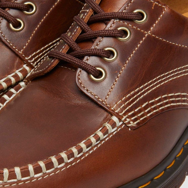 Dr Martens Lowell Moc Toe Tan Buttersotch Orleans Leather Shoe