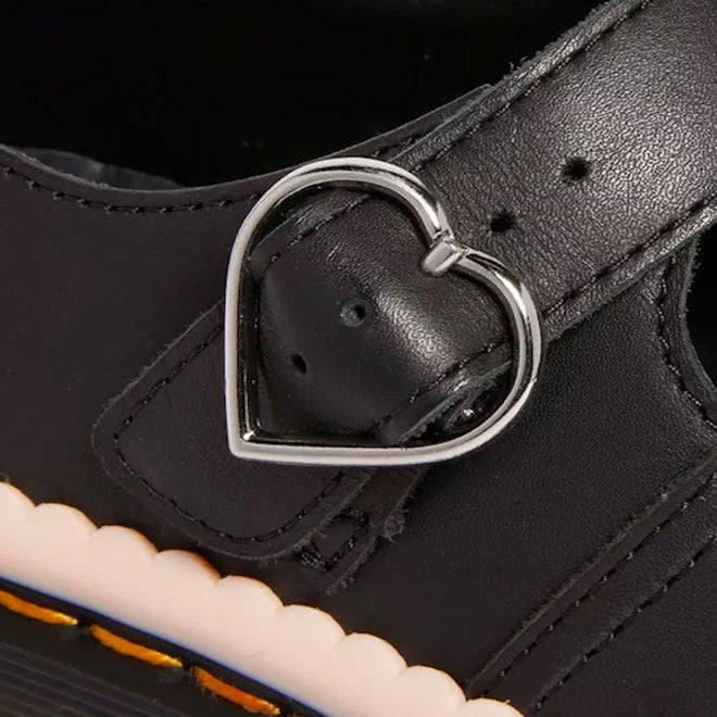 Dr Martens Bex Polley T-Bar Shoe Luxe Nappa Black