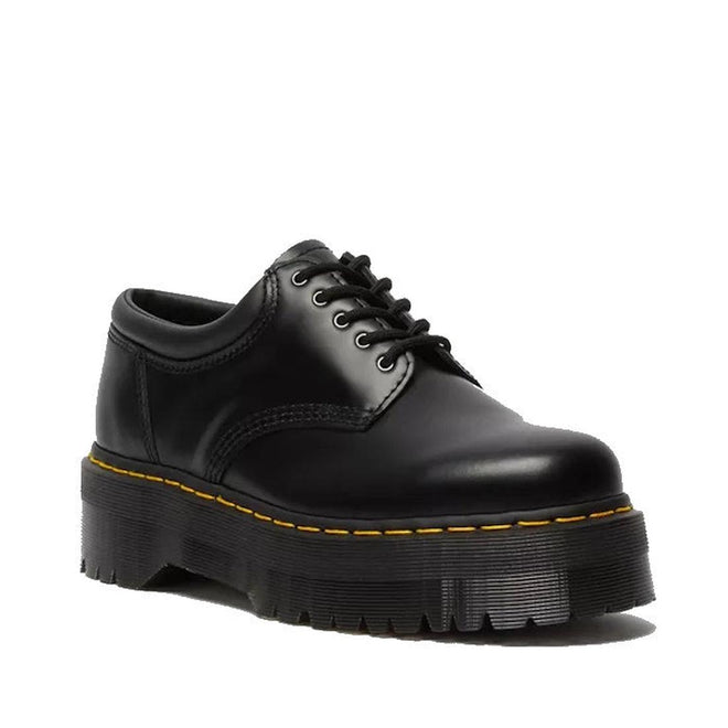 Dr Martens - 8053 Quad 5 Eye Shoe Black Polished Smooth Leather