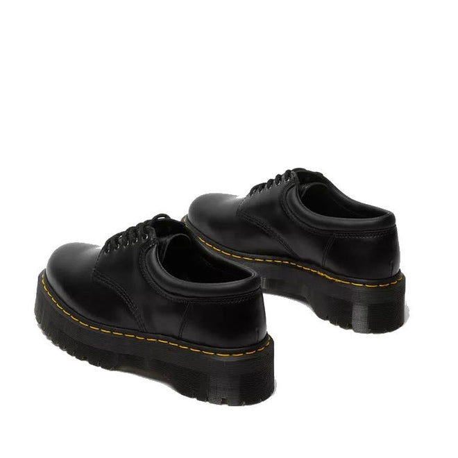 Dr Martens - 8053 Quad 5 Eye Shoe Black Polished Smooth Leather