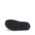 The image displays the black, ridged sole of a Dr Martens - Voss II Cross Strap Sandal in Dusty Rose Pink, shown from the bottom against a plain white background., 50439, 190665777529, 190665777536, 190665777543, 190665777567, 50444, 50445