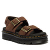 Dr Martens Zebzag Sepia Brown Nubuck 3 Strap Sandal