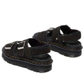 Dr Martens Zebzag Black EH Suede 2 Strap Sandal w/Back Strap