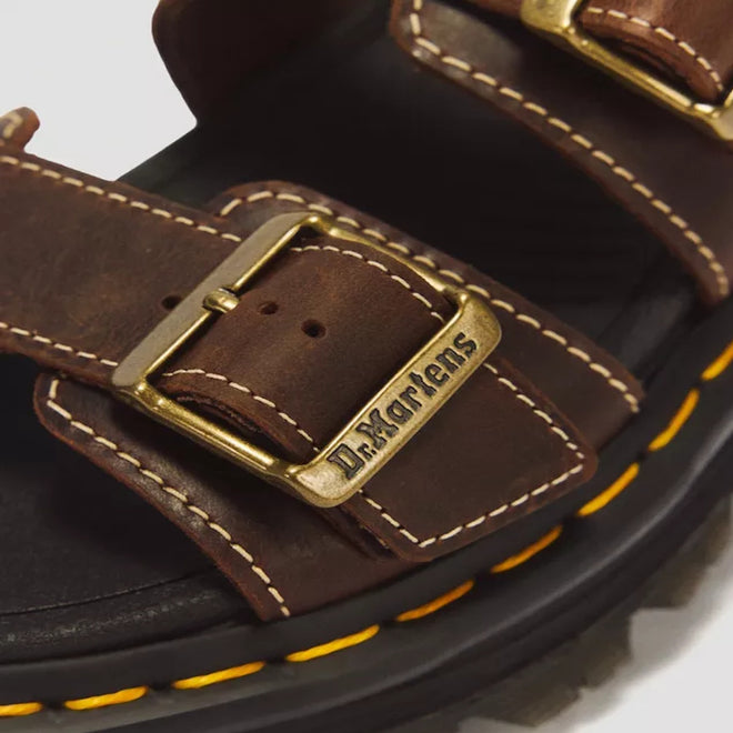 Dr Martens Zebzag Crazy Horse Brown 2 Strap Sandal