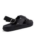 Emu Faye Black Leather  Sandal w/Back Strap