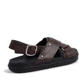 Emu Faye Espresso Brown Leather Sandal w/Back Strap