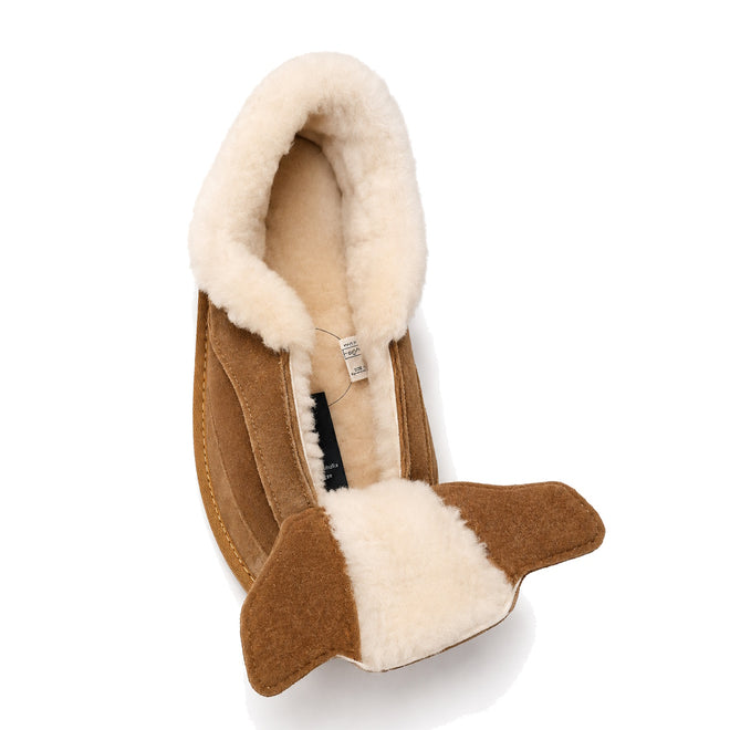 EMU FlexiCare Wide Opening Sheepskin Scuff Chestnut Slipper