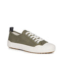 EMU Hosier Sage Green sneaker with white laces  and off white rubber  toe buffer on a white background