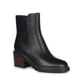 EMU Zeil Leather Calf  Block Heeled Boot Black WATERPROOF