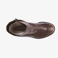 EMU Zeil Leather Calf Block Heeled Boot Walnut Brown