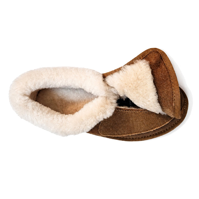EMU FlexiCare Wide Opening WIDE Width Sheepskin Slippers Chestnut