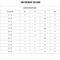 A children’s shoe size guide for EMU Kids Creatures Red Ladybird Wool Boots displays foot length in millimeters alongside corresponding US/UK, UK, EU, and Japan sizes., 51426, 9330071131183, 9330071131190, 9330071131206, 9330071131213, 9330071131220, 9330071131237, 9330071131244, 9330071131251, 9330071131268