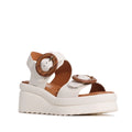 EOS Menorcas Bone Leather Womens Wedge Leather Sandal