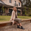 EOS Blaine Womens Black Leather Ankle Boot Zip