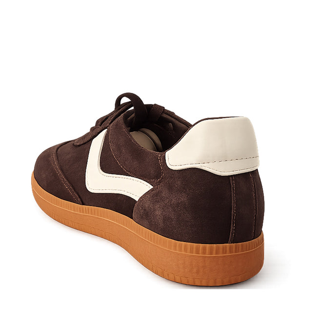 Gelato Staton Chocolate Brown / Swan Leather Lace Womens Sneaker