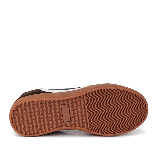 Gelato Staton Chocolate Brown / Swan Leather Lace Womens Sneaker