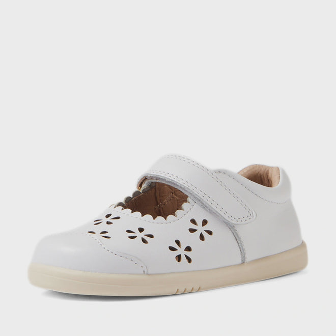 Bobux IW Iwalk Toddlers Heather White Leather Mary Jane