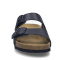 Josef Seibel Mens Josef 01 2 Strap Slide Sandal Schwarz Black