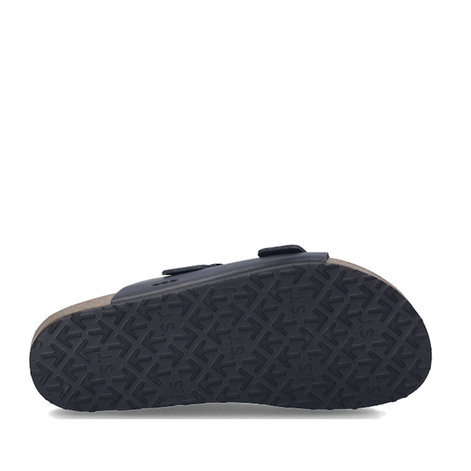 Josef Seibel Mens Josef 01 2 Strap Slide Sandal Schwarz Black
