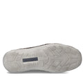 The image shows the gray rubber sole of the Josef Seibel New Anvers 87 Men’s Casual Shoe w/Zip in Beige Sand, featuring a textured, geometric tread pattern and “JOSEF SEIBEL” embossed in a rectangular section near the arch.