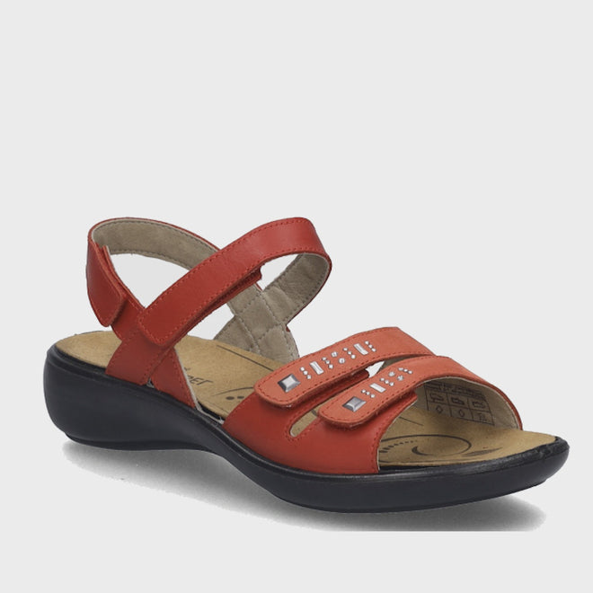 Josef Seibel Ibiza 86 Womens Leather Comfort Sandal Rot Red