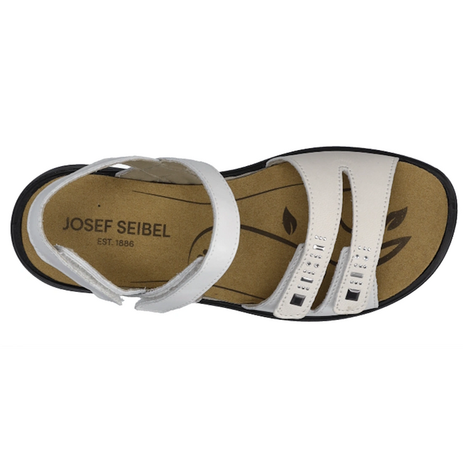 Josef Seibel Ibiza 86 Womens Leather Comfort Sandal White Weiss