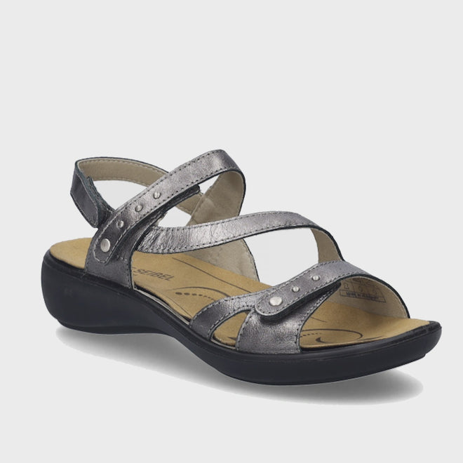 Josef Seibel Ibiza 70 Womens Leather Comfort Sandal Anthrazit Pewter