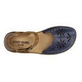 Josef Seibel Rosalie 04 Shark Kombi Leather Covered Toe Sandal Navy Tan