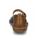 Josef Seibel Rosalie 04 Shark Kombi Leather Covered Toe Sandal Navy Tan