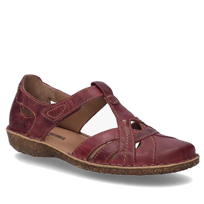Josef Seibel Rosalie 29 Orchidee Red Leather Womens Covered Toe Sandal