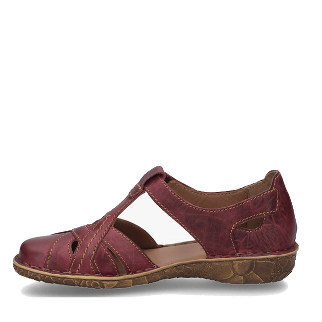Josef Seibel Rosalie 29 Orchidee Red Leather Womens Covered Toe Sandal