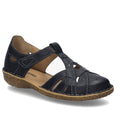 Josef Seibel Rosalie 29 Black Leather Womens Covered Toe Sandal