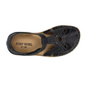 Josef Seibel Rosalie 29 Black Leather Womens Covered Toe Sandal