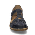 Josef Seibel Rosalie 29 Black Leather Womens Covered Toe Sandal