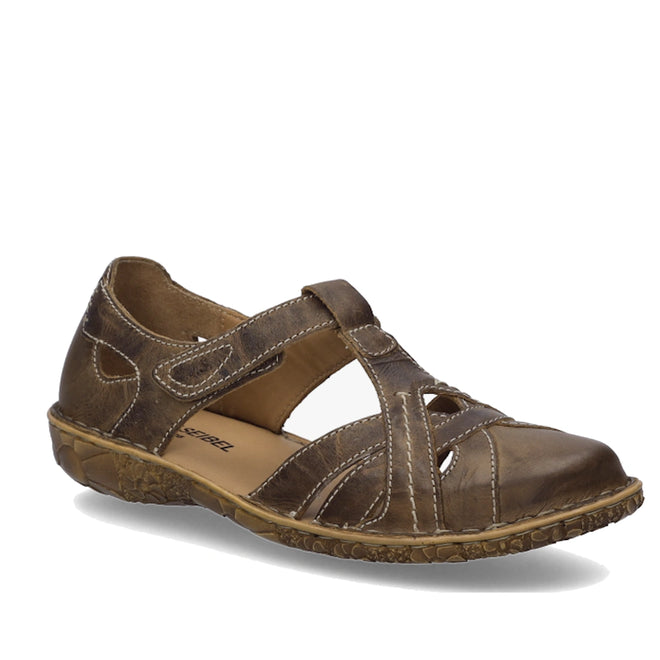 Josef Seibel Rosalie 29 Brandy Tan Leather Womens Covered Toe Sandal