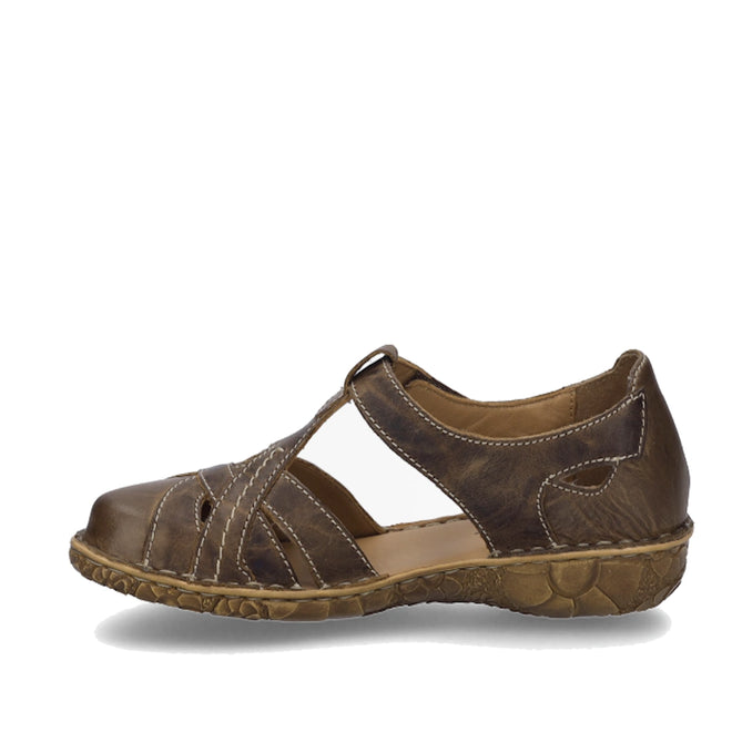 Josef Seibel Rosalie 29 Brandy Tan Leather Womens Covered Toe Sandal